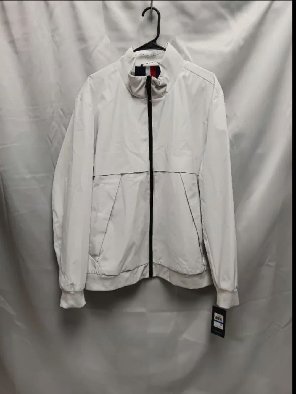 Men's Tommy Hilfiger White Zip Up Windbreaker Jacket Size XL NWT ORG $175